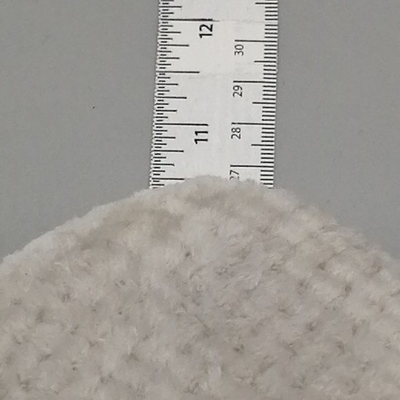 Temi‎ Womens Slide Slipper Gray Chenille Faux Fur Lining Trim Flat Heel M 7-8 - Picture 6 of 9